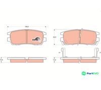 TRW DISC BRAKE BRAKE PAD SET GDB1127 FOR MITSUBISHI