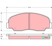 TRW DISC BRAKE BRAKE PAD SET GDB1134 FOR DAIHATSU