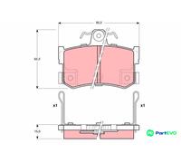 TRW DISC BRAKE BRAKE PAD SET GDB1169 FOR MG ROVER