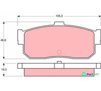 TRW DISC BRAKE BRAKE PAD SET GDB1172 FOR NISSAN
