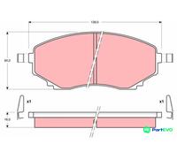 TRW DISC BRAKE BRAKE PAD SET GDB1177 FOR MAZDA