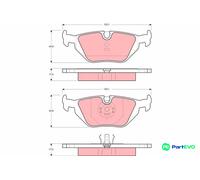 TRW DISC BRAKE BRAKE PAD SET GDB1189 FOR BMW