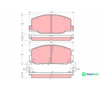 TRW DISC BRAKE BRAKE PAD SET GDB1190 FOR TOYOTA