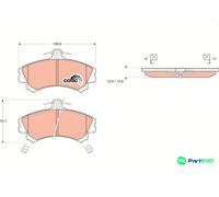 TRW DISC BRAKE BRAKE PAD SET GDB1198 FOR MITSUBISHI PROTON
