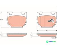 TRW DISC BRAKE BRAKE PAD SET GDB1209 FOR LAND ROVER