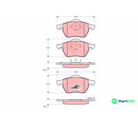 TRW DISC BRAKE BRAKE PAD SET GDB1275 FOR AUDI SKODA VW