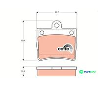 TRW DISC BRAKE BRAKE PAD SET GDB1283 FOR MERCEDES-BENZ