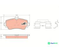 TRW DISC BRAKE BRAKE PAD SET GDB1293 FOR MERCEDES-BENZ