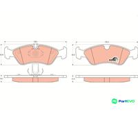 TRW DISC BRAKE BRAKE PAD SET GDB1300 FOR OPEL