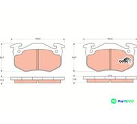 TRW DISC BRAKE BRAKE PAD SET GDB1305 FOR CITROËN PEUGEOT RENAULT