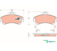 TRW DISC BRAKE BRAKE PAD SET GDB1317 FOR VOLVO