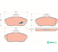 TRW DISC BRAKE BRAKE PAD SET GDB1319 FOR LAND ROVER
