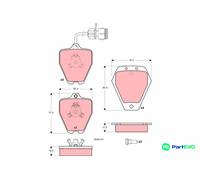 TRW DISC BRAKE BRAKE PAD SET GDB1329 FOR AUDI