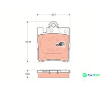 TRW DISC BRAKE BRAKE PAD SET GDB1334 FOR MERCEDES-BENZ