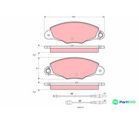 TRW DISC BRAKE BRAKE PAD SET GDB1336 FOR CITROËN