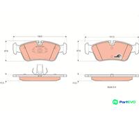 TRW DISC BRAKE BRAKE PAD SET GDB1348 FOR BMW ALPINA