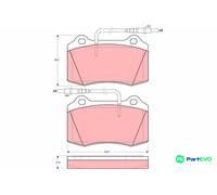 TRW DISC BRAKE BRAKE PAD SET GDB1359 FOR PEUGEOT
