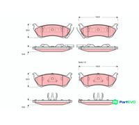 TRW DISC BRAKE BRAKE PAD SET GDB1379 FOR MERCEDES-BENZ