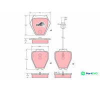 TRW DISC BRAKE BRAKE PAD SET GDB1381 FOR AUDI VW