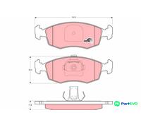 TRW DISC BRAKE BRAKE PAD SET GDB1383 FOR FIAT
