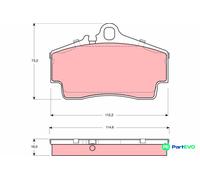TRW DISC BRAKE BRAKE PAD SET GDB1395 FOR PORSCHE