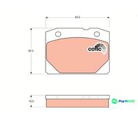 TRW DISC BRAKE BRAKE PAD SET GDB140 FOR LADA