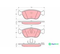 TRW DISC BRAKE BRAKE PAD SET GDB1406 FOR VOLVO