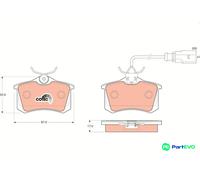 TRW DISC BRAKE BRAKE PAD SET GDB1415 FOR FORD SEAT VW