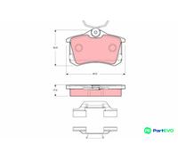 TRW DISC BRAKE BRAKE PAD SET GDB1416 FOR AUDI VW