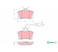 TRW DISC BRAKE BRAKE PAD SET GDB1417 FOR AUDI