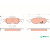 TRW DISC BRAKE BRAKE PAD SET GDB1418 FOR FORD