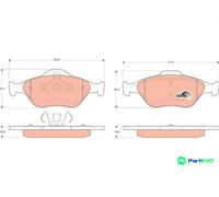 TRW DISC BRAKE BRAKE PAD SET GDB1419 FOR FORD MAZDA