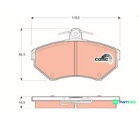 TRW DISC BRAKE BRAKE PAD SET GDB1437 FOR VW