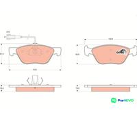 TRW DISC BRAKE BRAKE PAD SET GDB1445 FOR ALFA ROMEO FIAT LANCIA