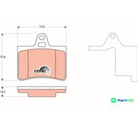 TRW DISC BRAKE BRAKE PAD SET GDB1450 FOR CITROËN