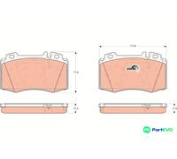 TRW DISC BRAKE BRAKE PAD SET GDB1454 FOR MERCEDES-BENZ