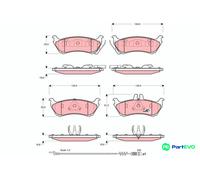 TRW DISC BRAKE BRAKE PAD SET GDB1456 FOR MERCEDES-BENZ
