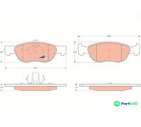 TRW DISC BRAKE BRAKE PAD SET GDB1487 FOR FIAT