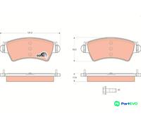 TRW DISC BRAKE BRAKE PAD SET GDB1501 FOR PEUGEOT