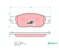 TRW DISC BRAKE BRAKE PAD SET GDB1510 FOR DAIMLER JAGUAR