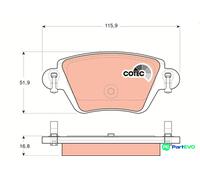 TRW DISC BRAKE BRAKE PAD SET GDB1525 FOR FORD JAGUAR