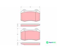TRW DISC BRAKE BRAKE PAD SET GDB1537 FOR DAIMLER JAGUAR