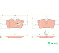 TRW DISC BRAKE BRAKE PAD SET GDB1546 FOR MERCEDES-BENZ PORSCHE TOYOTA VAUXHALL