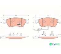 TRW DISC BRAKE BRAKE PAD SET GDB1553 FOR AUDI VW