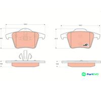 TRW DISC BRAKE BRAKE PAD SET GDB1566 FOR VOLVO