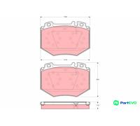 TRW DISC BRAKE BRAKE PAD SET GDB1575 FOR MERCEDES-BENZ