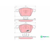 TRW DISC BRAKE BRAKE PAD SET GDB1576 FOR VOLVO