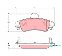 TRW DISC BRAKE BRAKE PAD SET GDB1580 FOR FORD