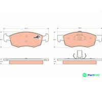 TRW DISC BRAKE BRAKE PAD SET GDB1588 FOR FIAT