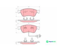 TRW DISC BRAKE BRAKE PAD SET GDB1598 FOR AUDI